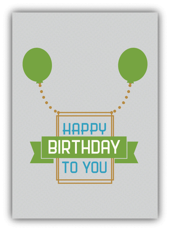 Happy Birthday To You Balloons Stylish Car Bumper Sticker Decal