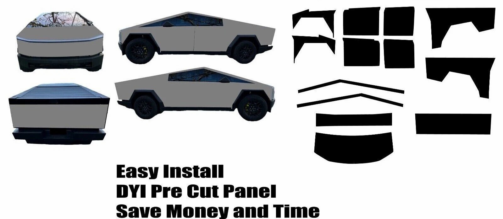 Tesla Cybertruck DIY PPF Paint Protection Color Changing Film Vinyl Film Wrap