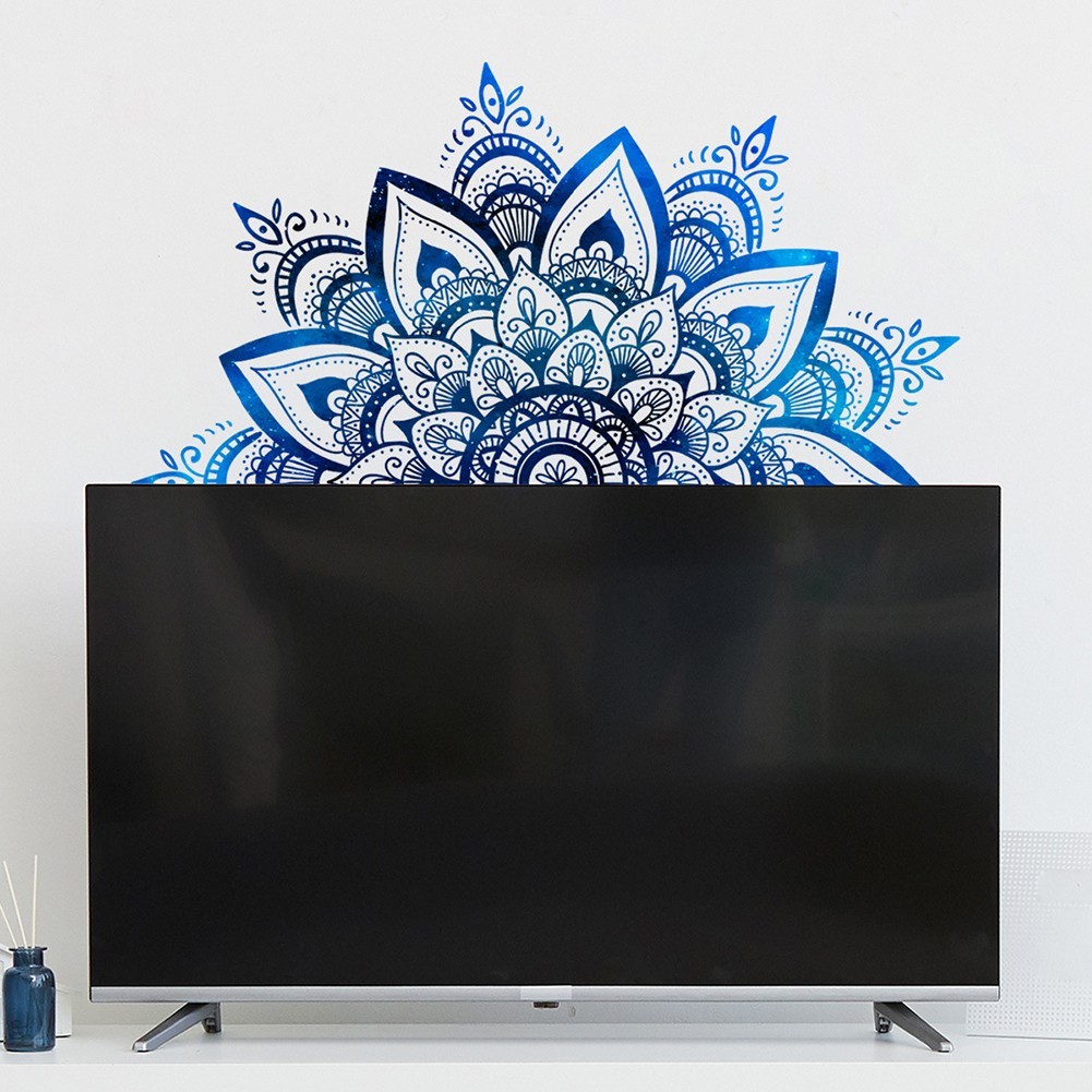 Unique Vinyl Wall Sticker for mandala Lotus Flower Datura for zen Decor Decals