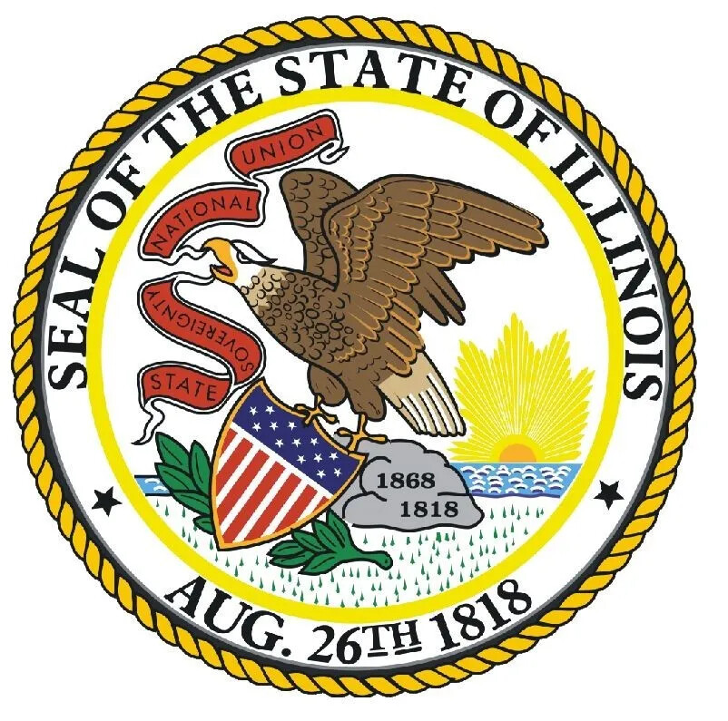 Illinois State Seal Sticker Decal R532