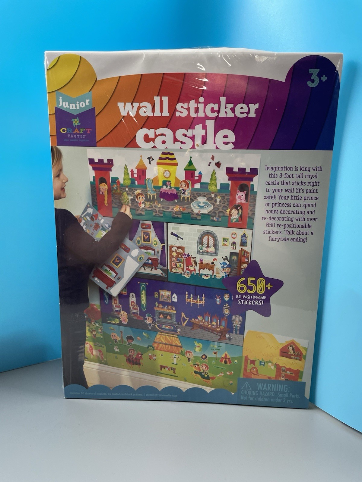 Craft-tastic Wall Sticker Castle Wall-Sized Sticker Repositionable Stick