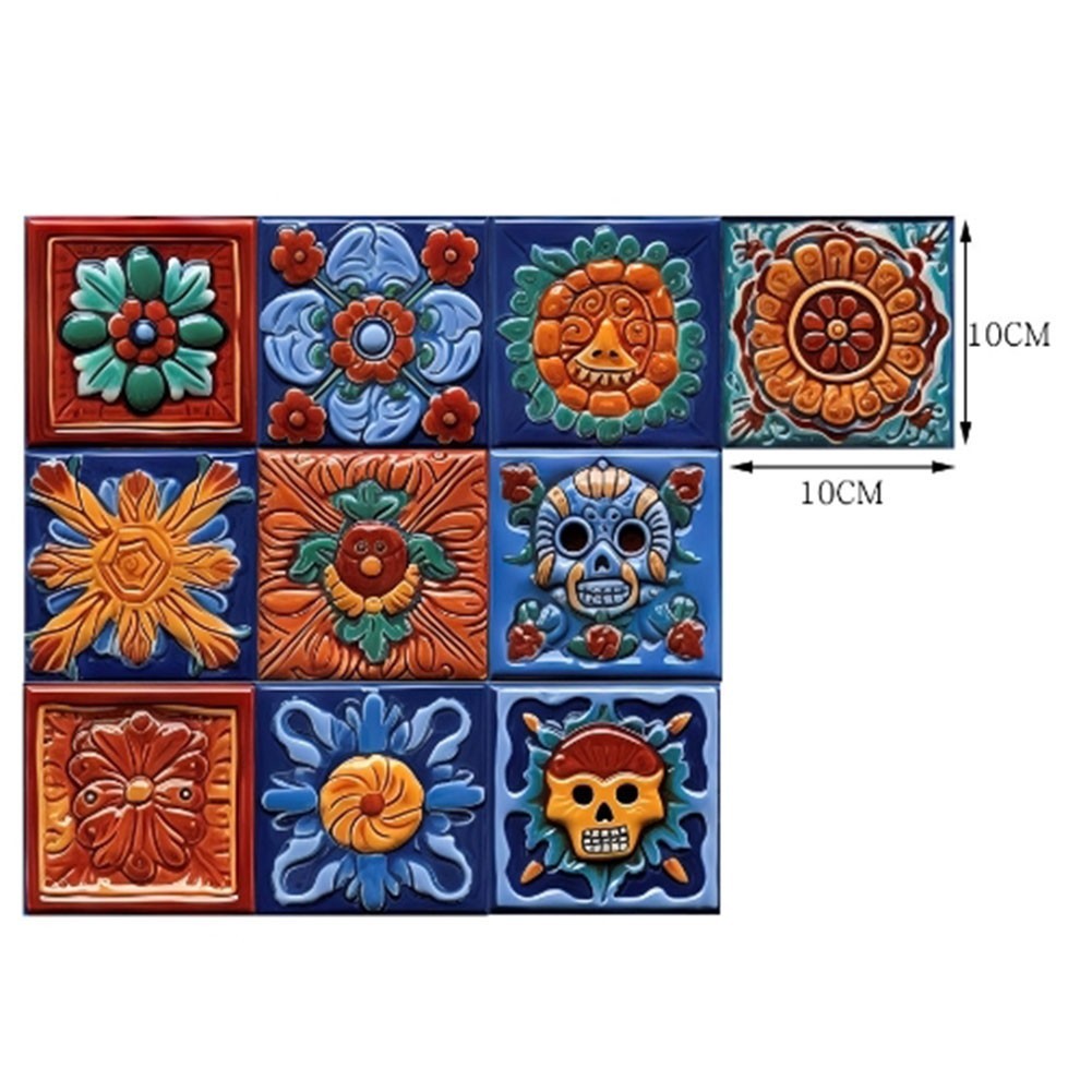 Refresh Your Interior with 20pcs Mexican for TILE Decals for Walls and Furniture