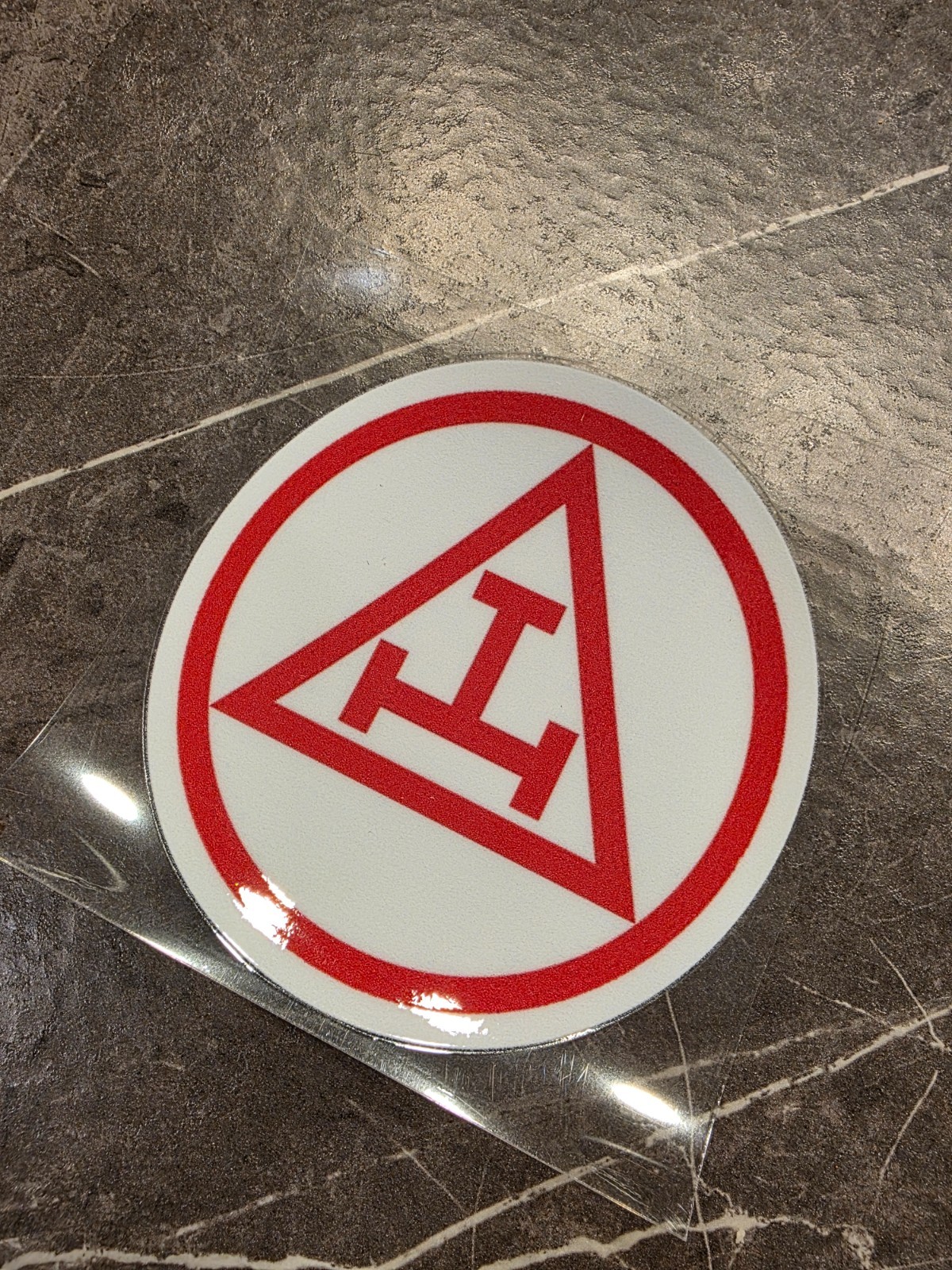 Royal Arch Mason Triple Tau Decal | Masonic RAM Red Symbol UV DTF Sticker