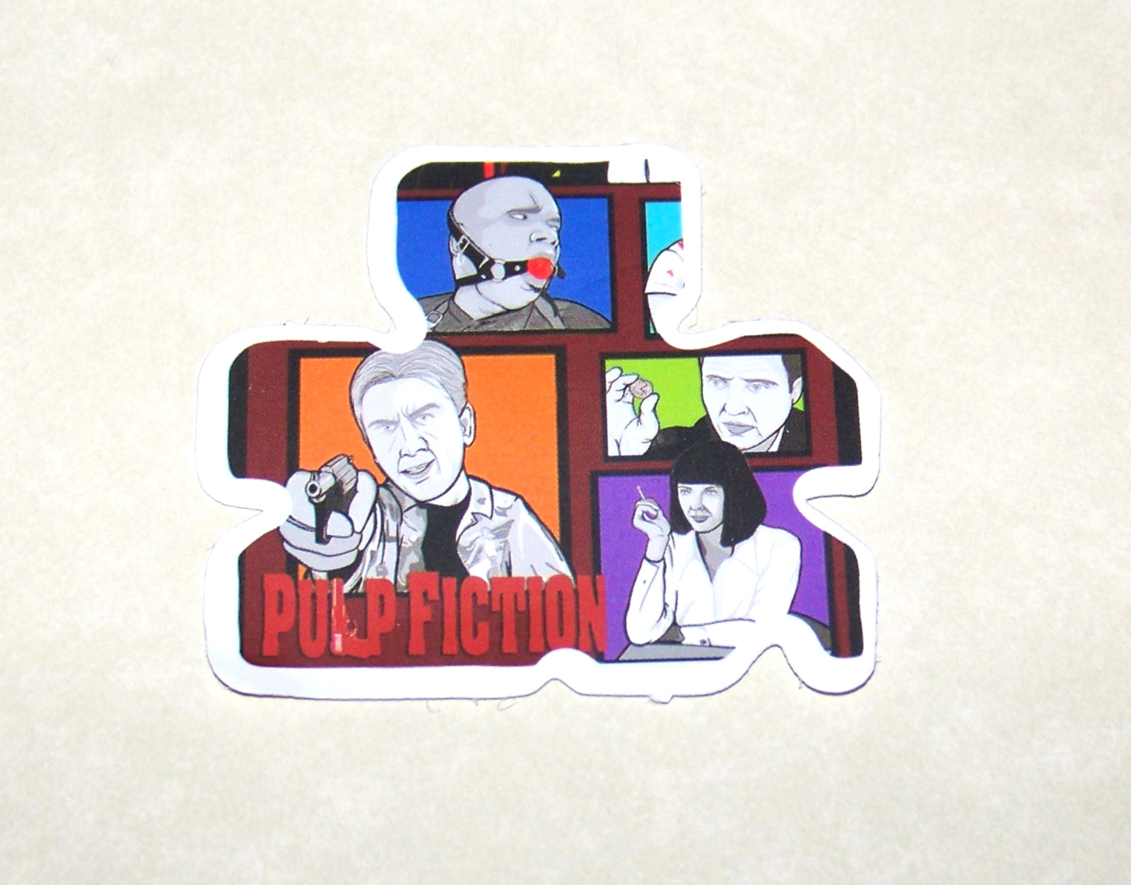 Pulp Fiction Cast Cut Sticker Decal Movie Tarantino Film PULP FICTION