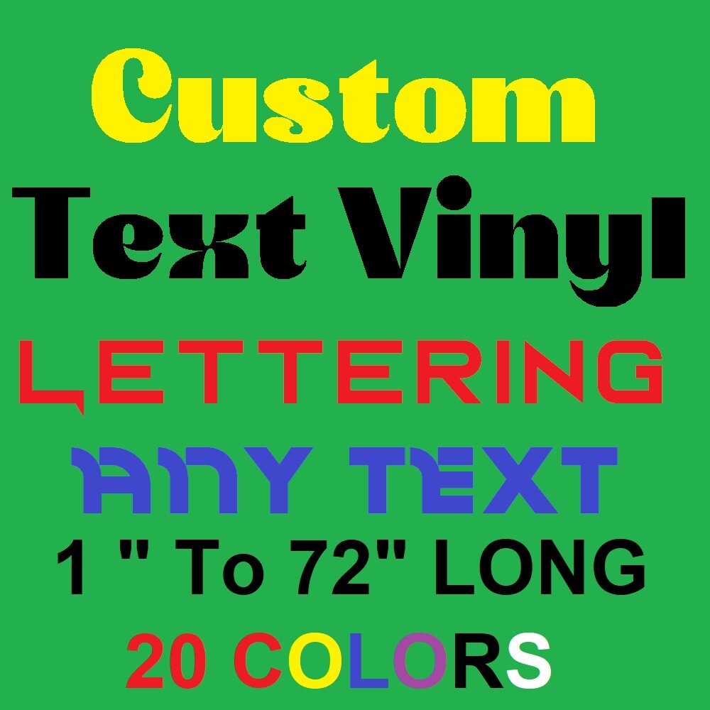 Custom Text Vinyl Lettering Sticker Decal Personalized -ANY TEXT – ANY NAME – [3