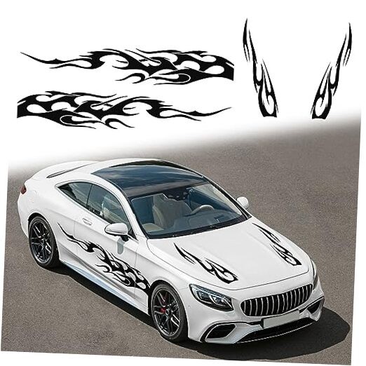 Black Stripe Vinyl Decal Sticker Graphics – Side Body Hood Cover – Racing Stripe
