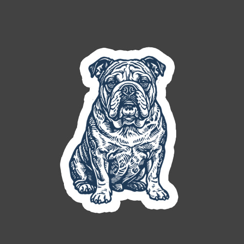 Bulldog Sticker Vinyl Decal Dog Lover Pet Portrait Sketch Breed Artwork