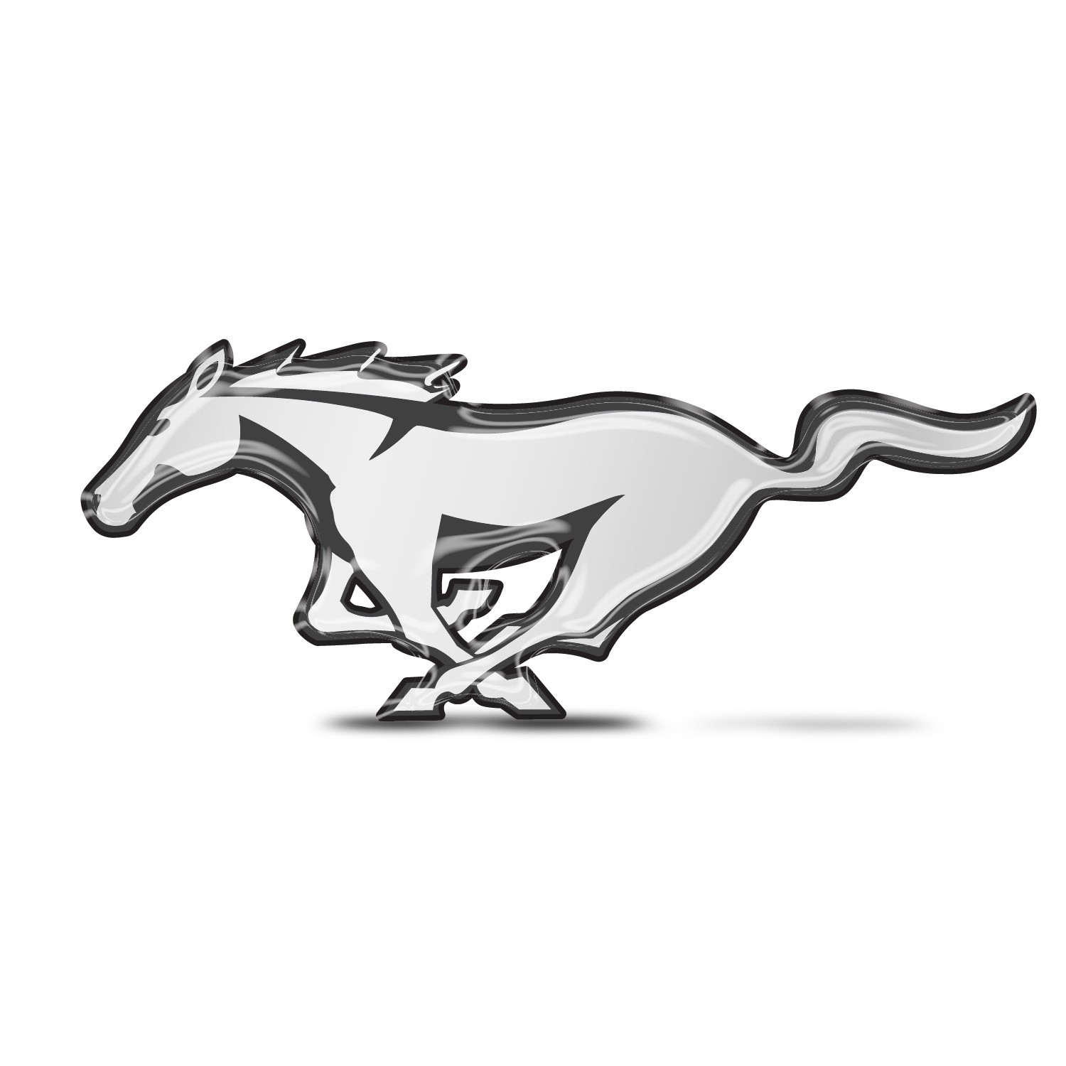 Ford Mustang 4″ Full-Color Flexible 3D Clear Dome Decal