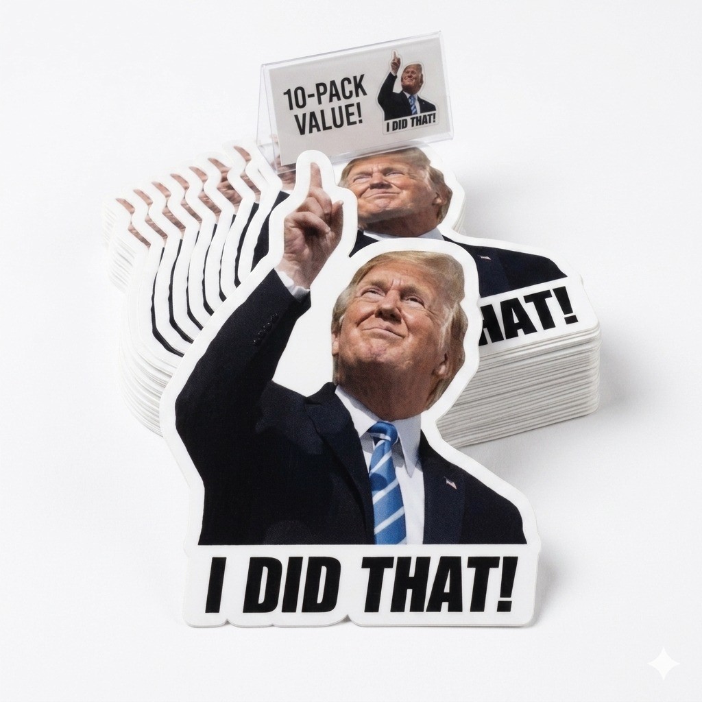 “I DID THAT!” Trump Vinyl waterproof Stickers 10/50/100pc Decals Car Gas Pump
