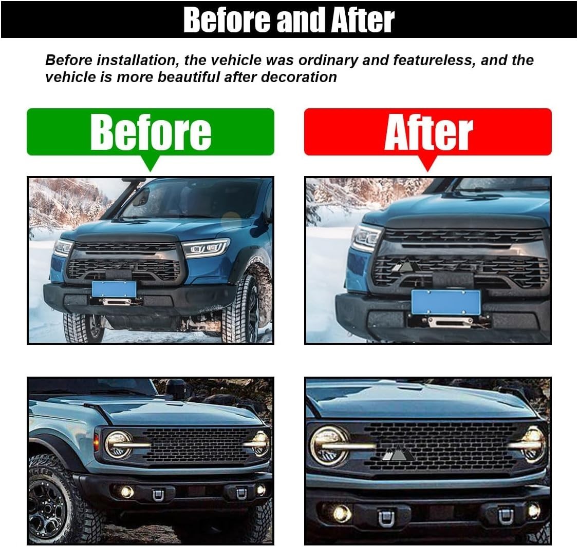 Durable Tri-Color Acrylic Car Grille Emblem – Easy Installation for All Cars