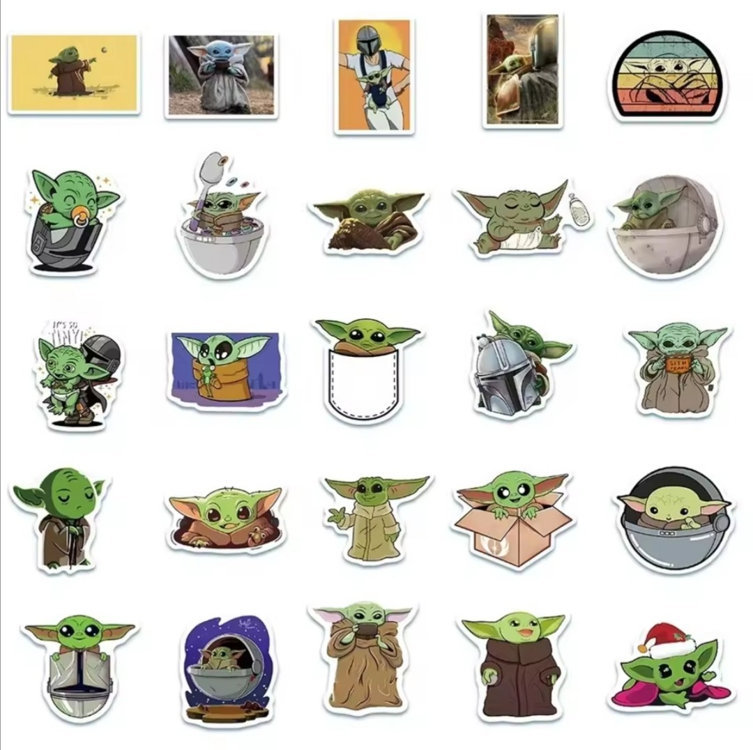 20 PCS Baby Yoda Star Wars Mandalorian Stickers 2 BRAND NEW