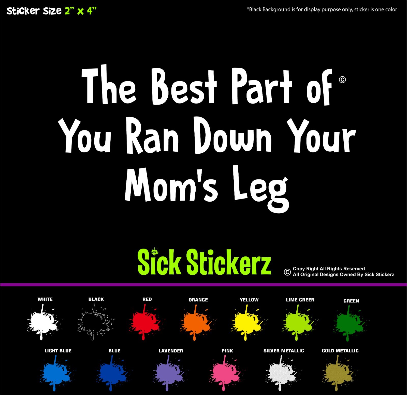 Sex Funny Mom Vinyl Decal Bumper Sticker Car Windows Rude Humor Prank