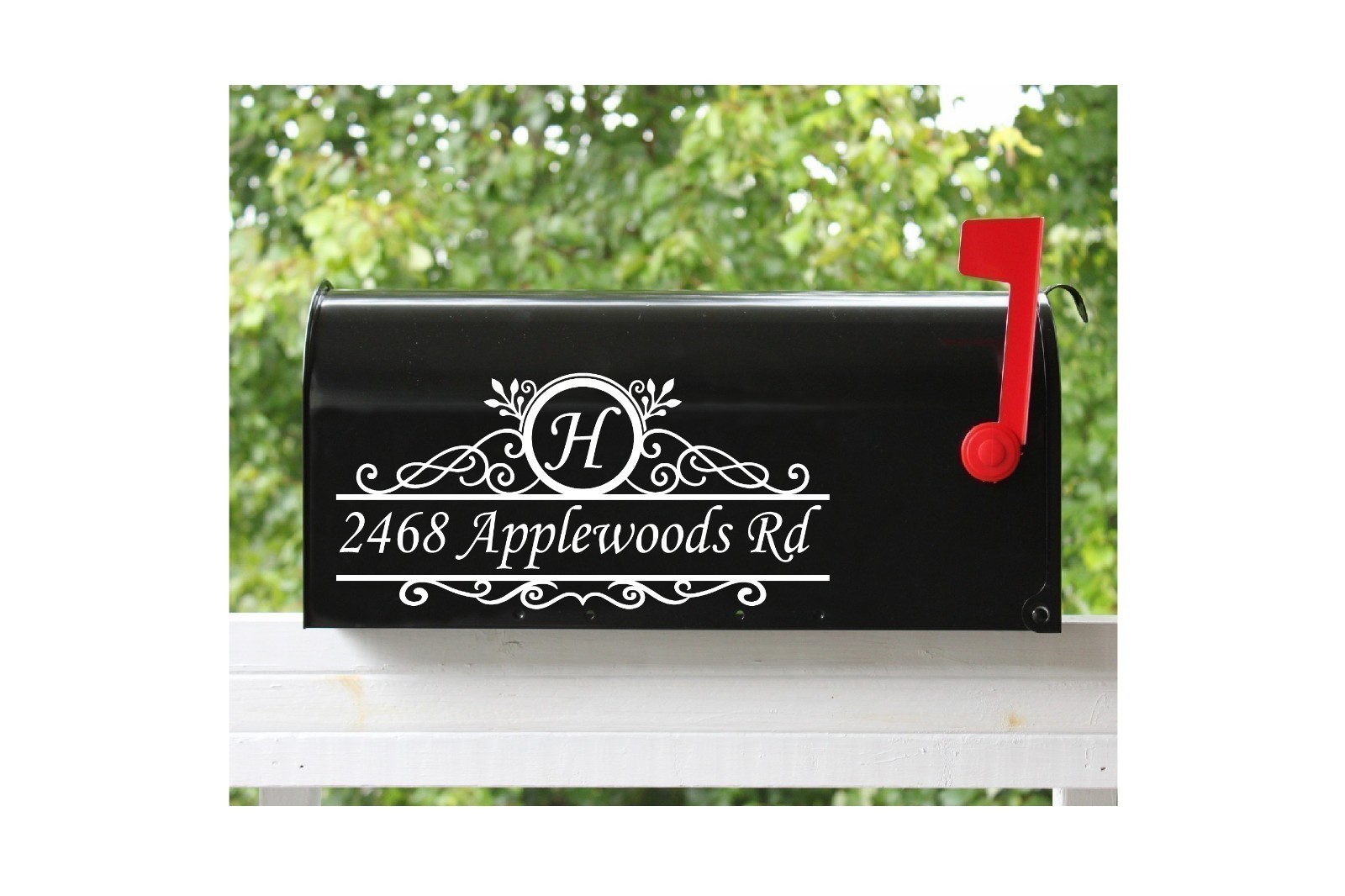 Set of 2 – 11″x5.25″ Custom Mailbox Decals Sticker Street Numbers 24