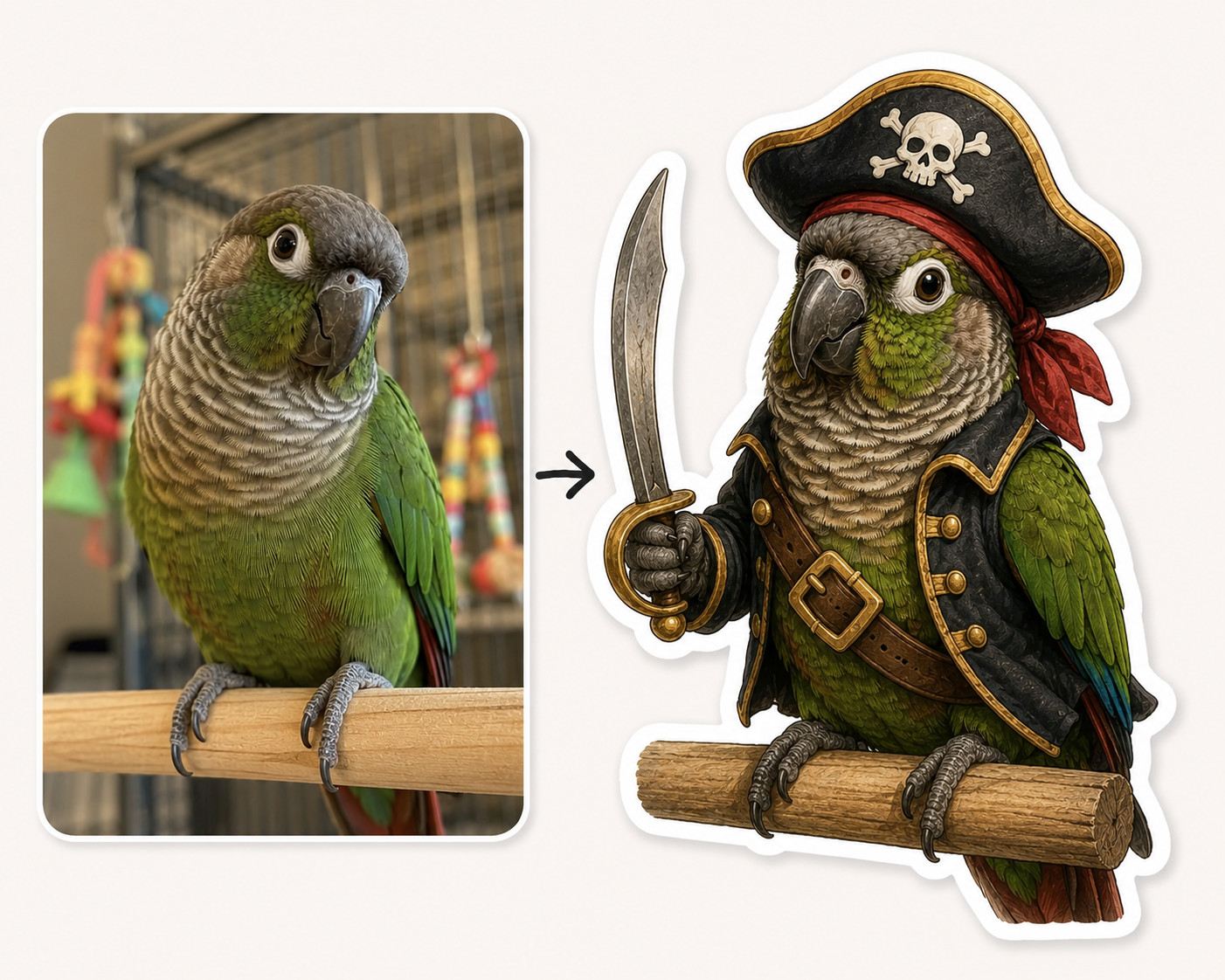 Turn Your Pet Into a Custom Sticker – AI Generated Pet Portrait Decal