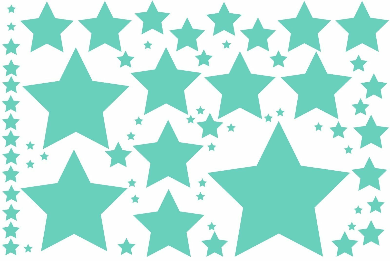 Rapid Vinyl 69 Random Various Sized Star Vinyl Decal Stickers Removable