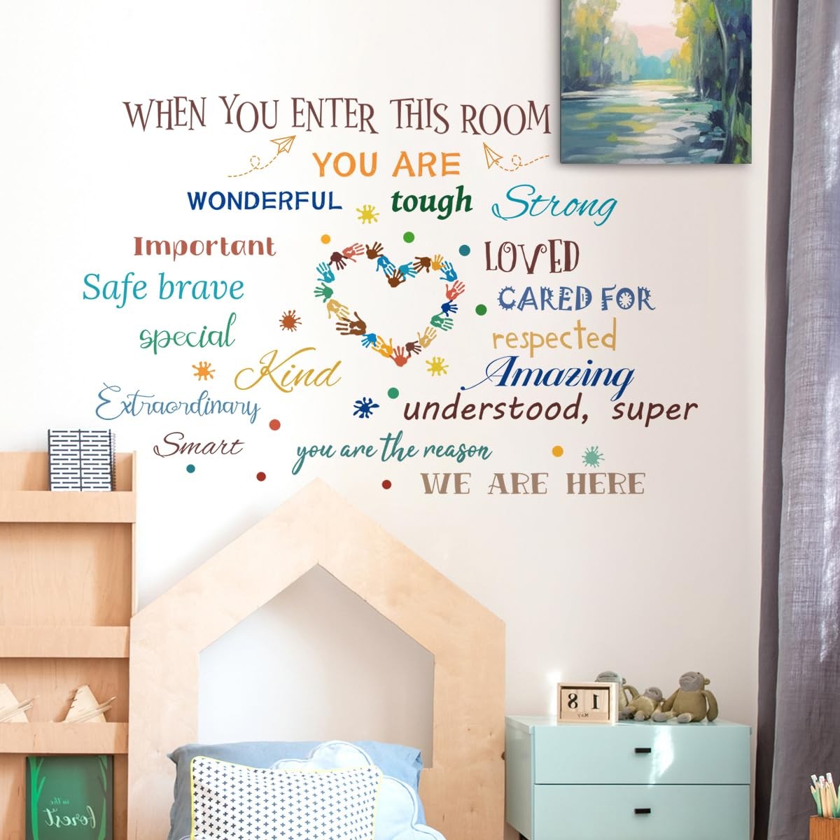 Colorful Inspirational Quote Wall Decals Motivational Positive Phrase Wall St…