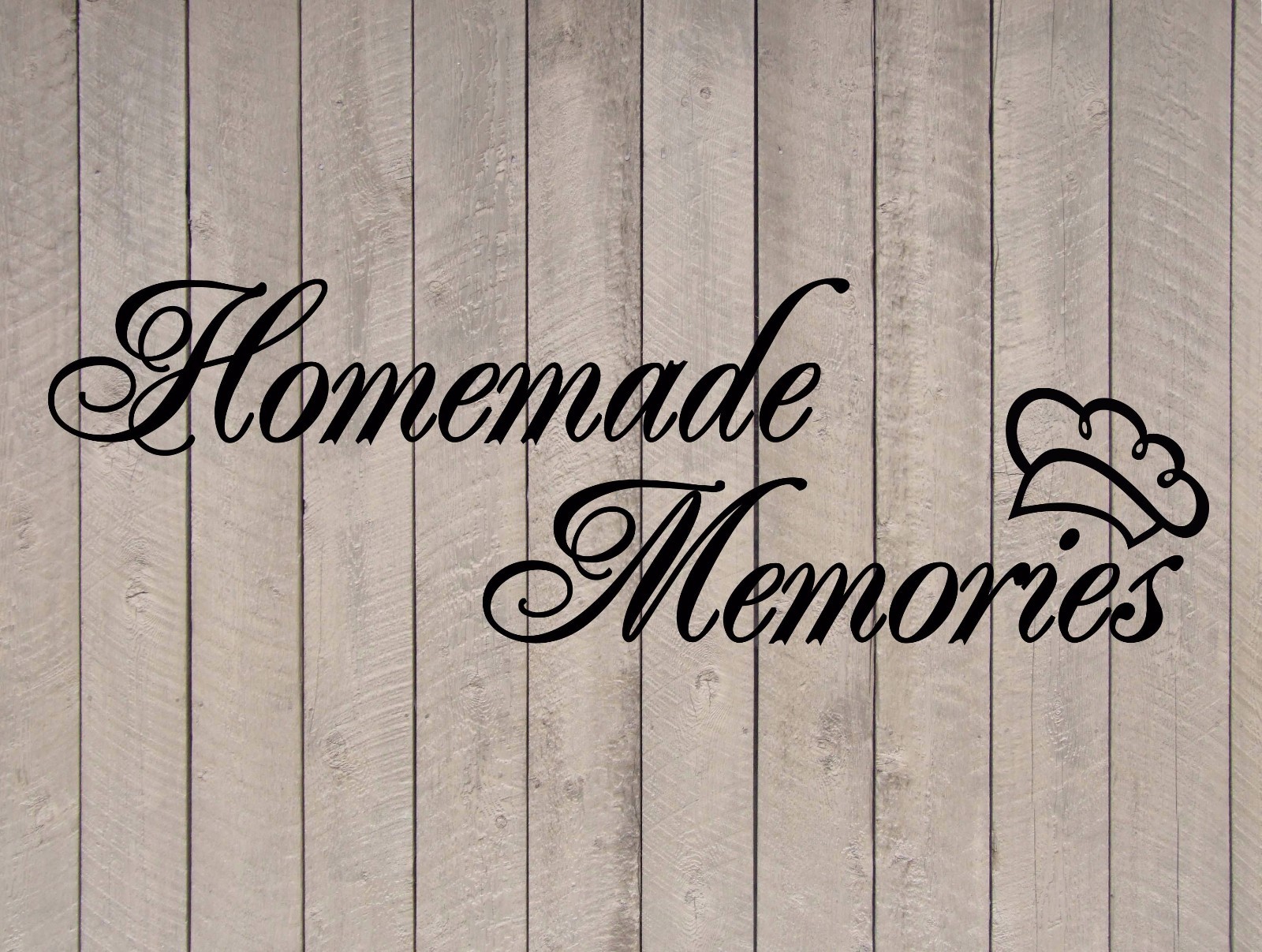 Homemade Memories with Chef Hat Kitchen Wall Vinyl Sticker Decal 3.5″h x 11″w