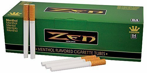 ZEN King Size Menthol Flavored Cigarette Tubes 200ct 84mm [2-Boxes]