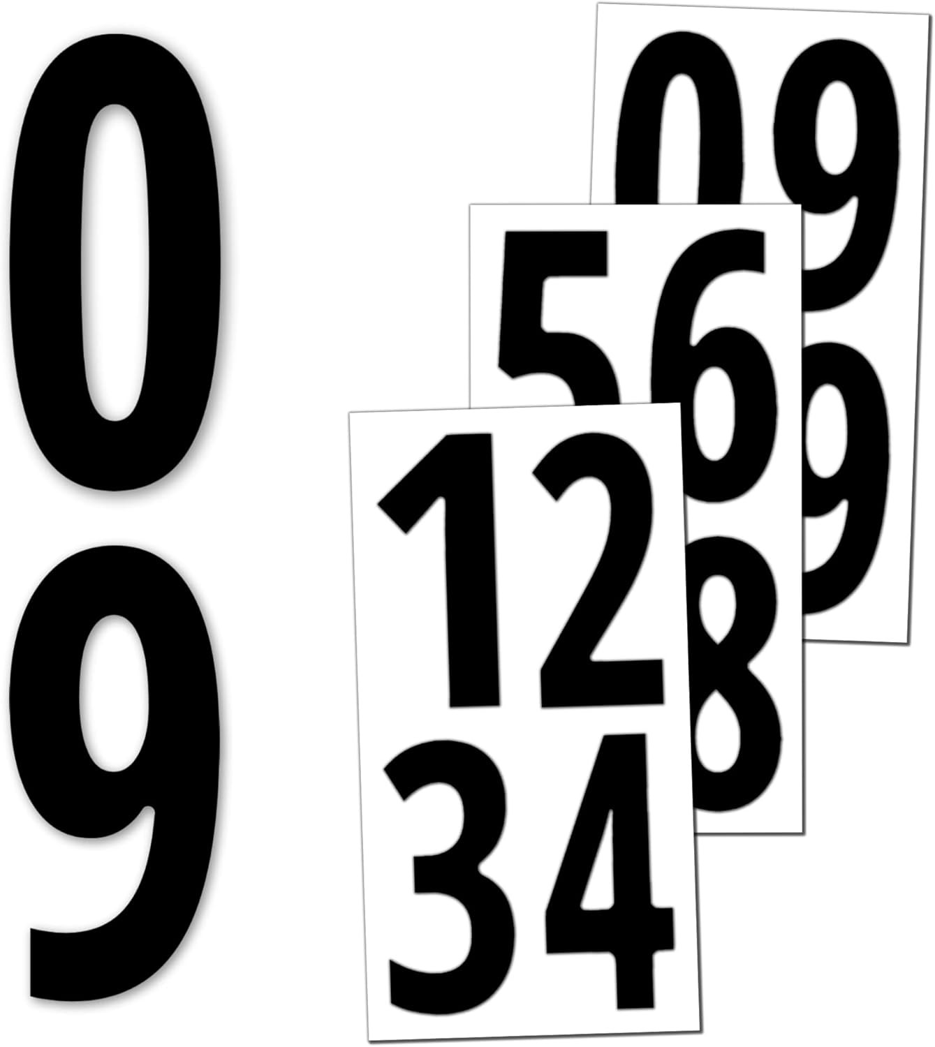40 Pieces, 6″ – Number Stickers, Waterproof Vinyl Stick on Numbers – Black