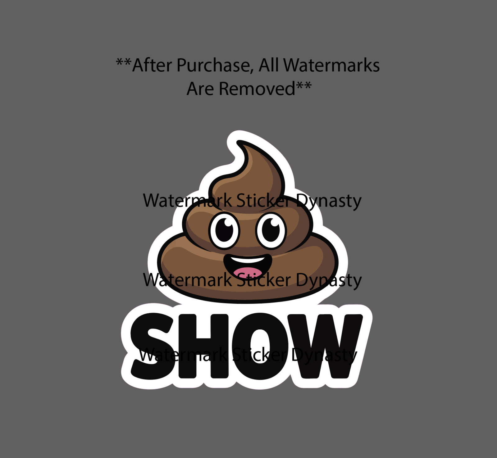 Shi* Show Sticker Waterproof Decal Poop Emoticon Funny Humor Gift NEW
