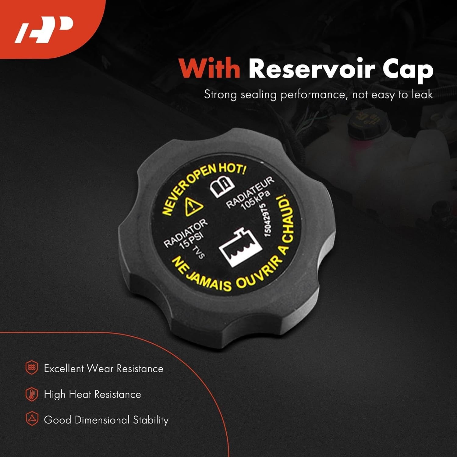 Coolant Expansion Reservoir Tank with Cap Compatible with Chevrolet Silverado 15