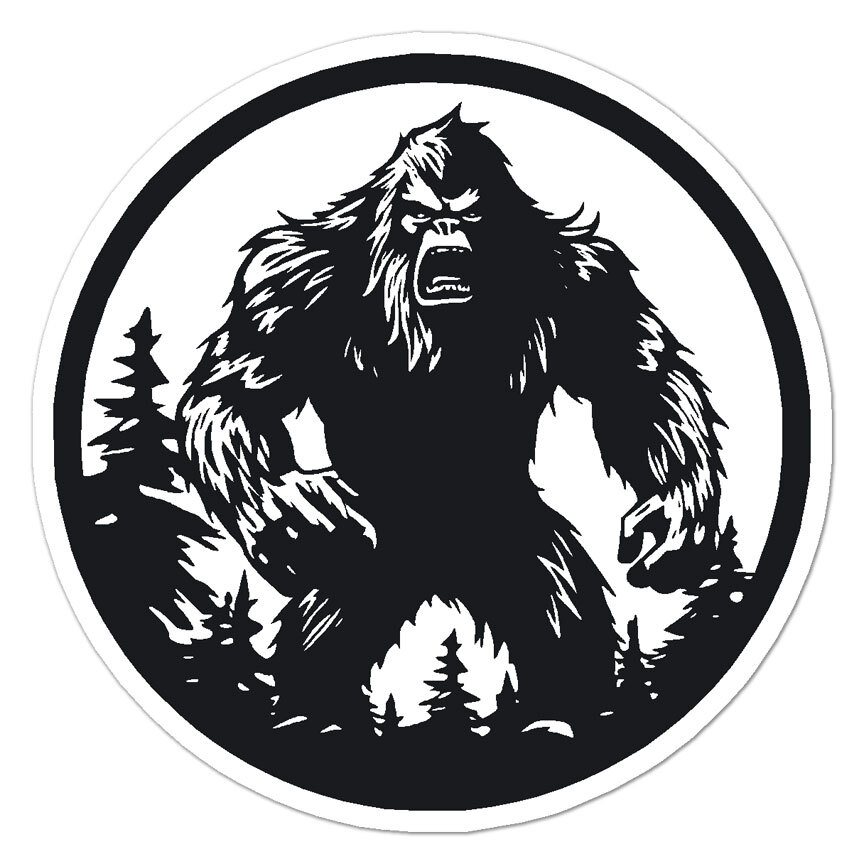 Bigfoot Sasquatch, Vinyl Decal Sticker, Indoor Outdoor, 3 Sizes, #9845