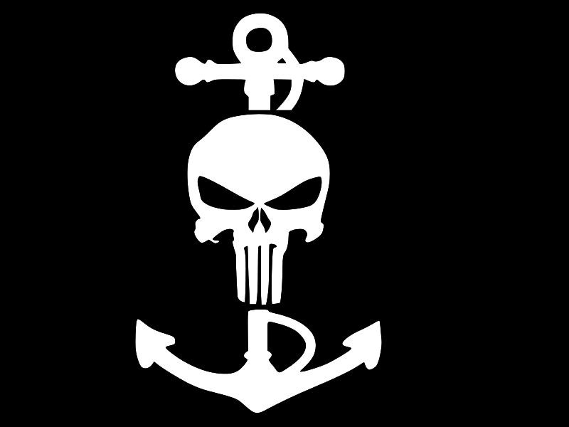 PUNISHER NAVY Military Vinyl Decal Car Wall Truck Sticker CHOOSE SIZE COLOR
