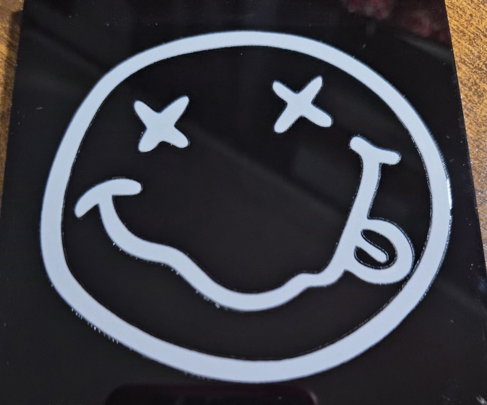NIRVANA Smiley Face-Mgk Kurt Cobain Music UV DTF Decal Sticker NOT VINYL
