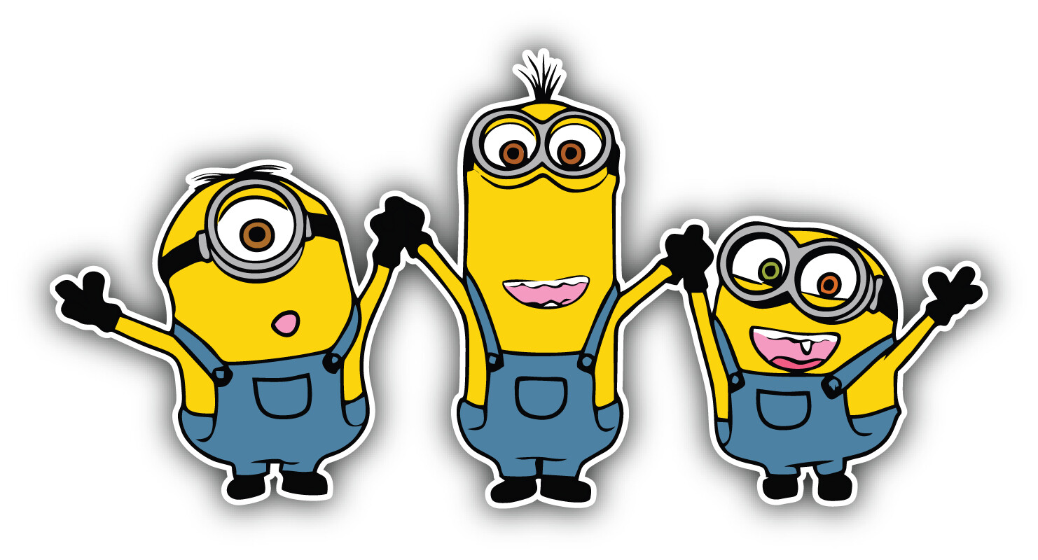 Minions Cartoon Friends Sticker Bumper Decal – ”SIZES”