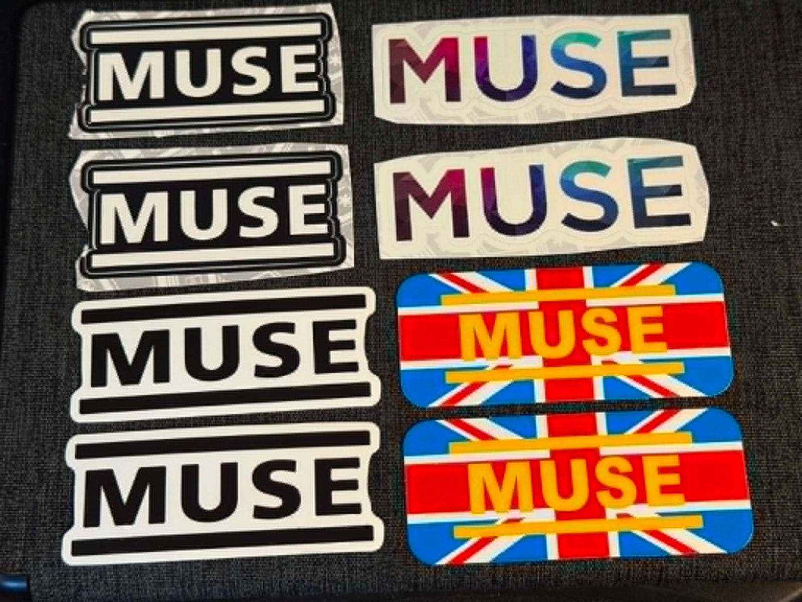 Lot of 8 MUSE 1″ to 3 1/2″ Band Logo STICKERS Fast! FREE SHIP!