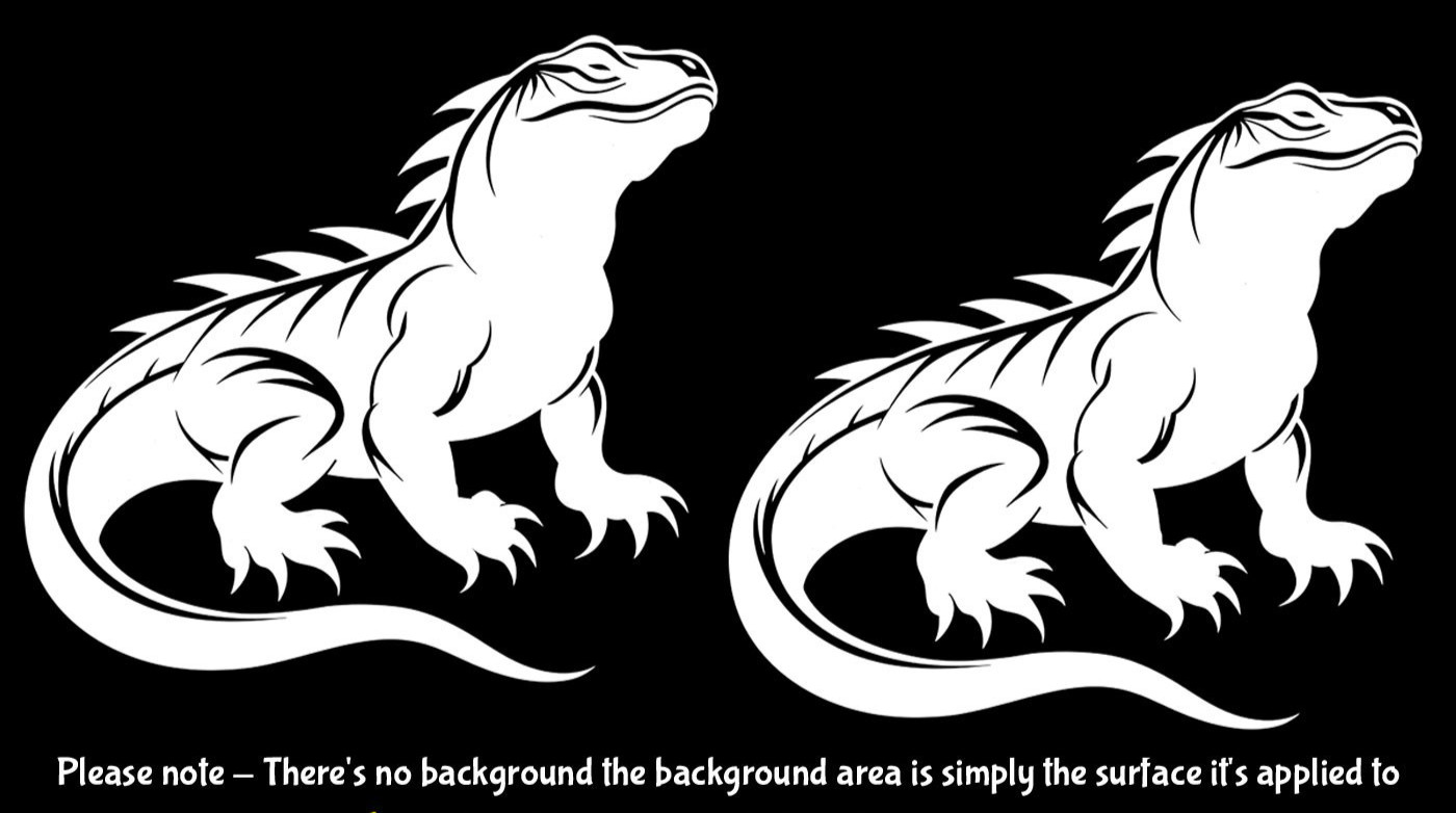 Iguana Lizard Two Pack 5″ Vinyl Decals Vehicle Window Any Flat Surface