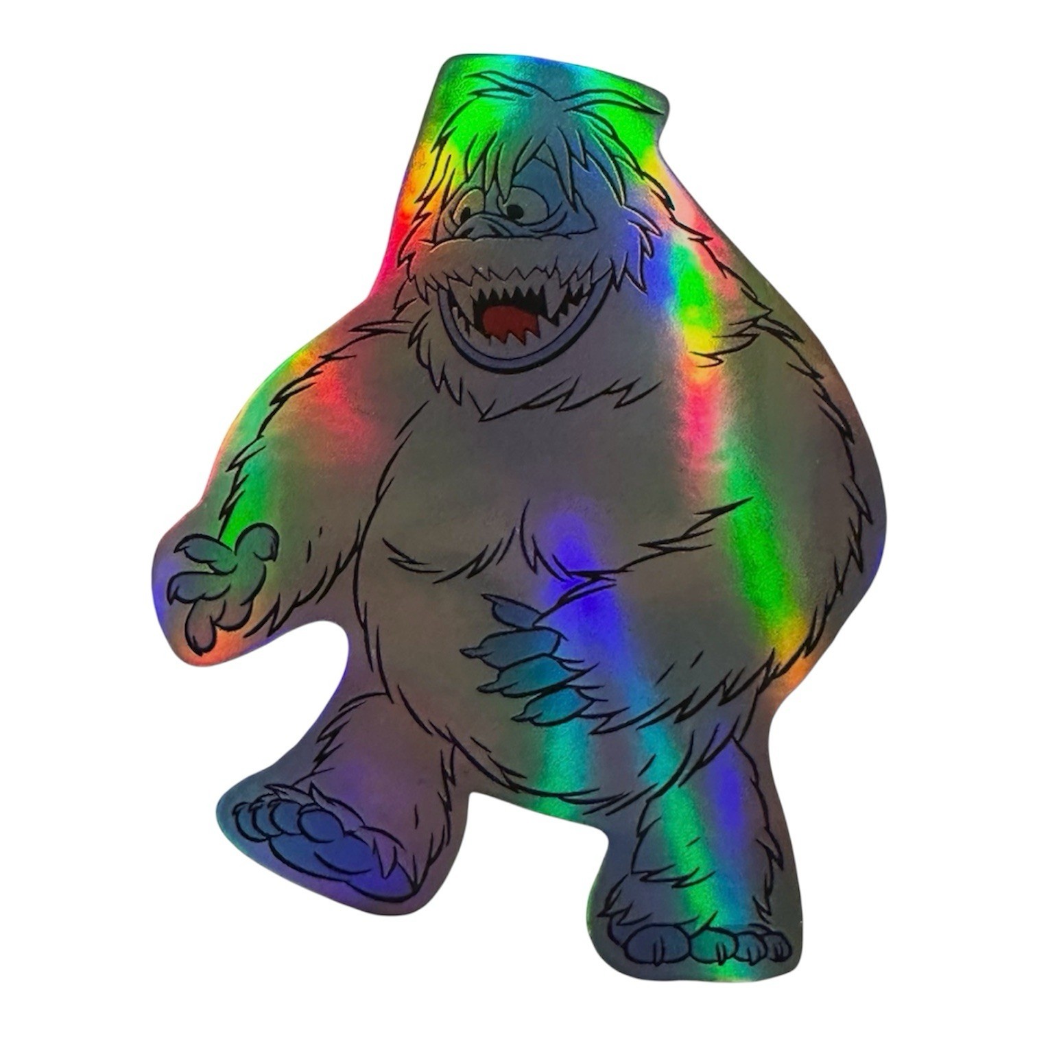 HOLOGRAPHIC METALLIC LASER YETI ABOMINABLE SNOWMAN RUDOLPH 3” VINYL STICKER