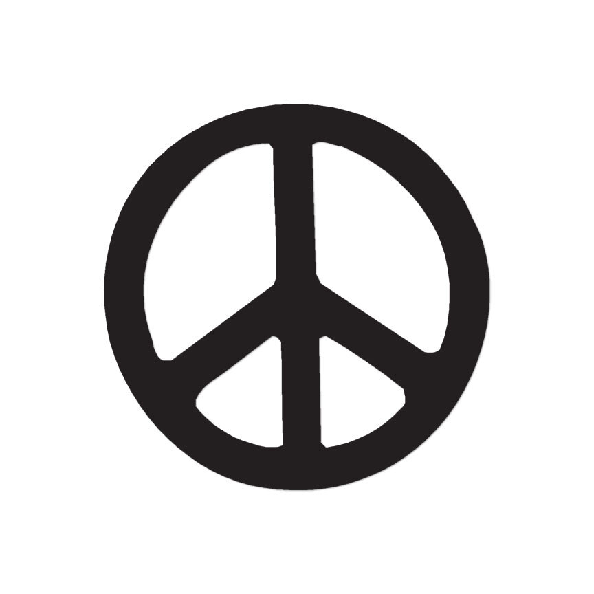 Peace Sign – Vinyl Decal Sticker – Multiple Color & Sizes – ebn941