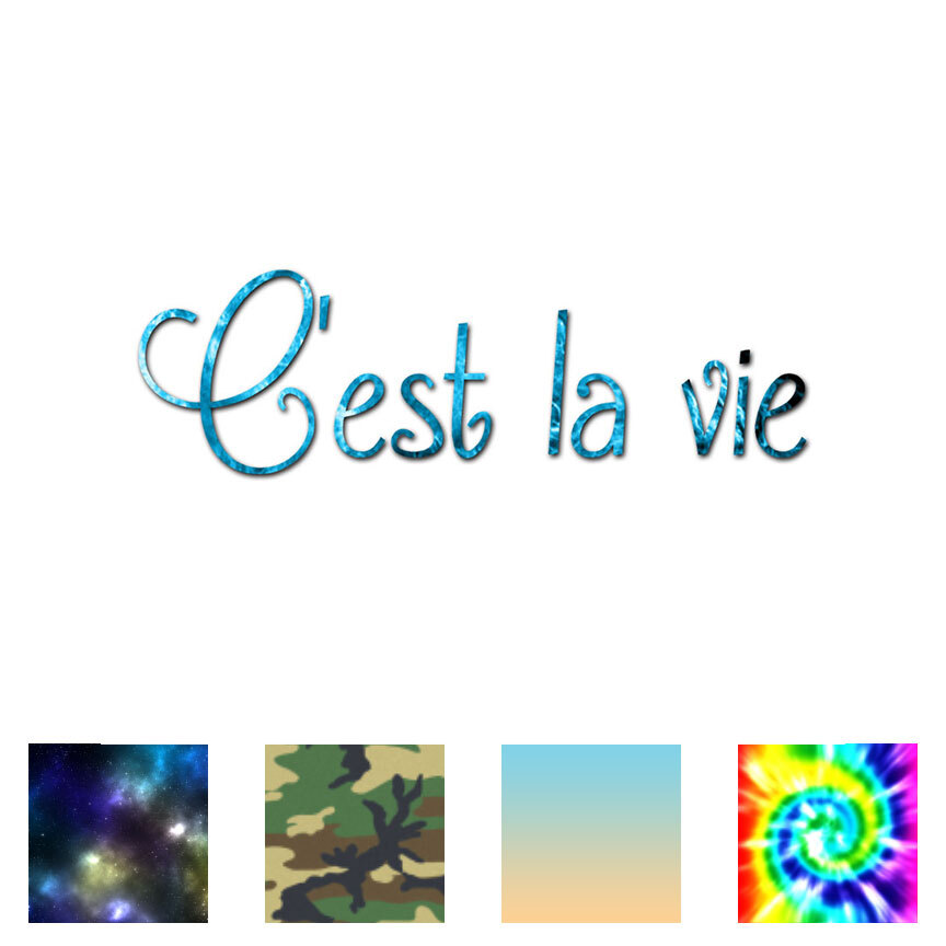 C’est La Vie French – Vinyl Decal Sticker – Multiple Patterns & Sizes – ebn3744