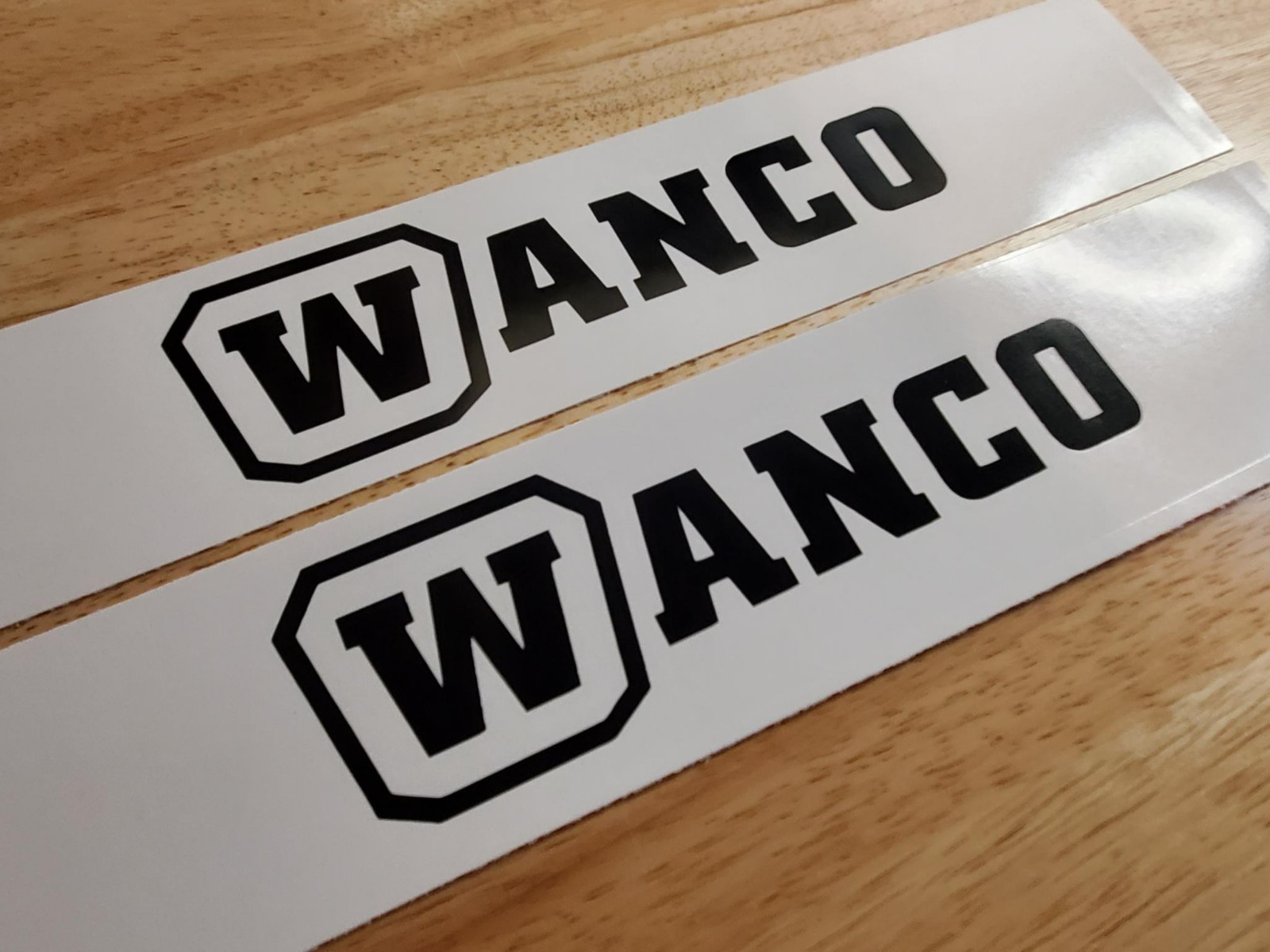 wanco generator tower 12×3.5″ DECALS STICKERS GLOSS black (2) VINYL USA