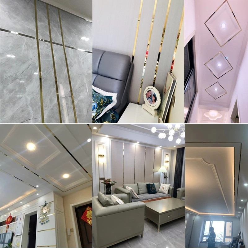 1 Roll Self-Adhesive Tile Seam Tape Wall Ceiling Mould Strip Furniture Trim Line