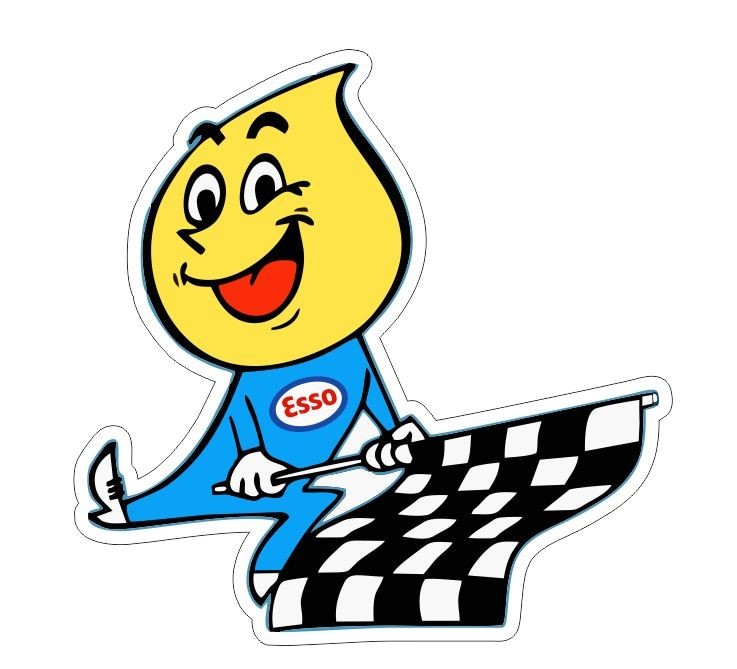 Esso Motor Oil Sticker Vintage Look Decal R8479