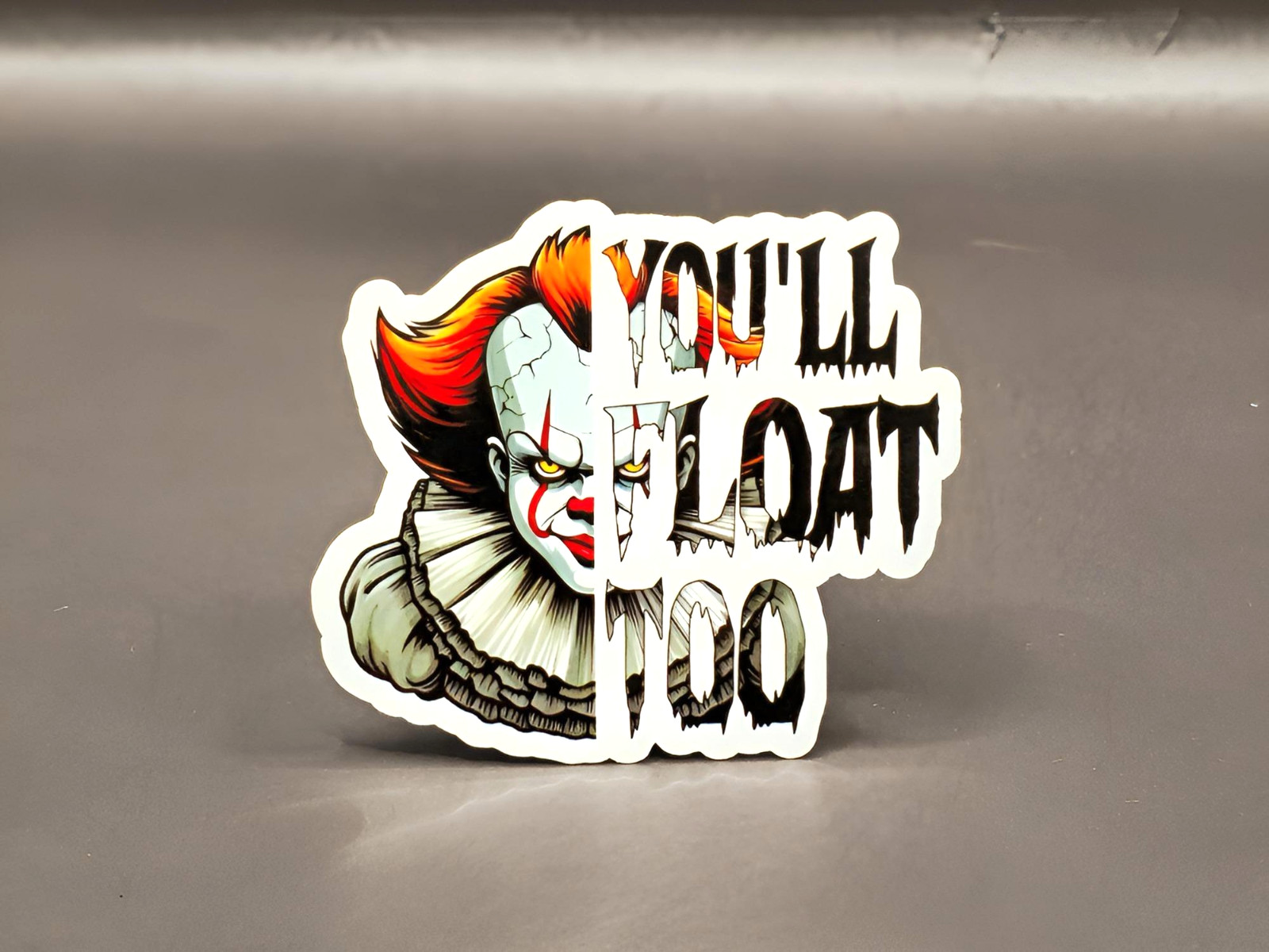 IT Pennywise Inspired Stickers Horror Decals You’ll Float Dancing Clown Derry