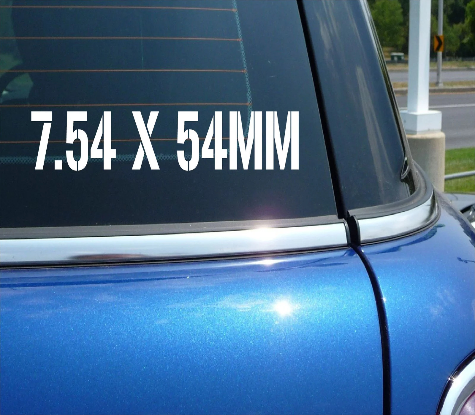 7.54 X 54MM VINYL DECAL STICKER FOR AMMO CAN BULLET BOX SHELL CALIBER RIFLE CAR