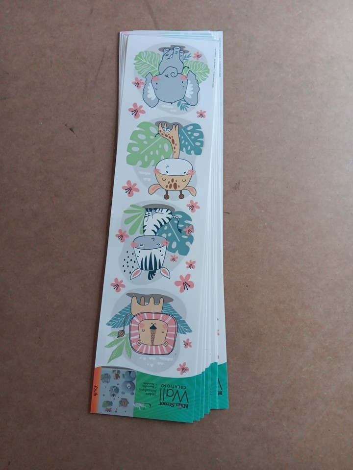 Main Street Baby Animals Wall Stickers Removable Decals Zebra Elephant Lot Of 10