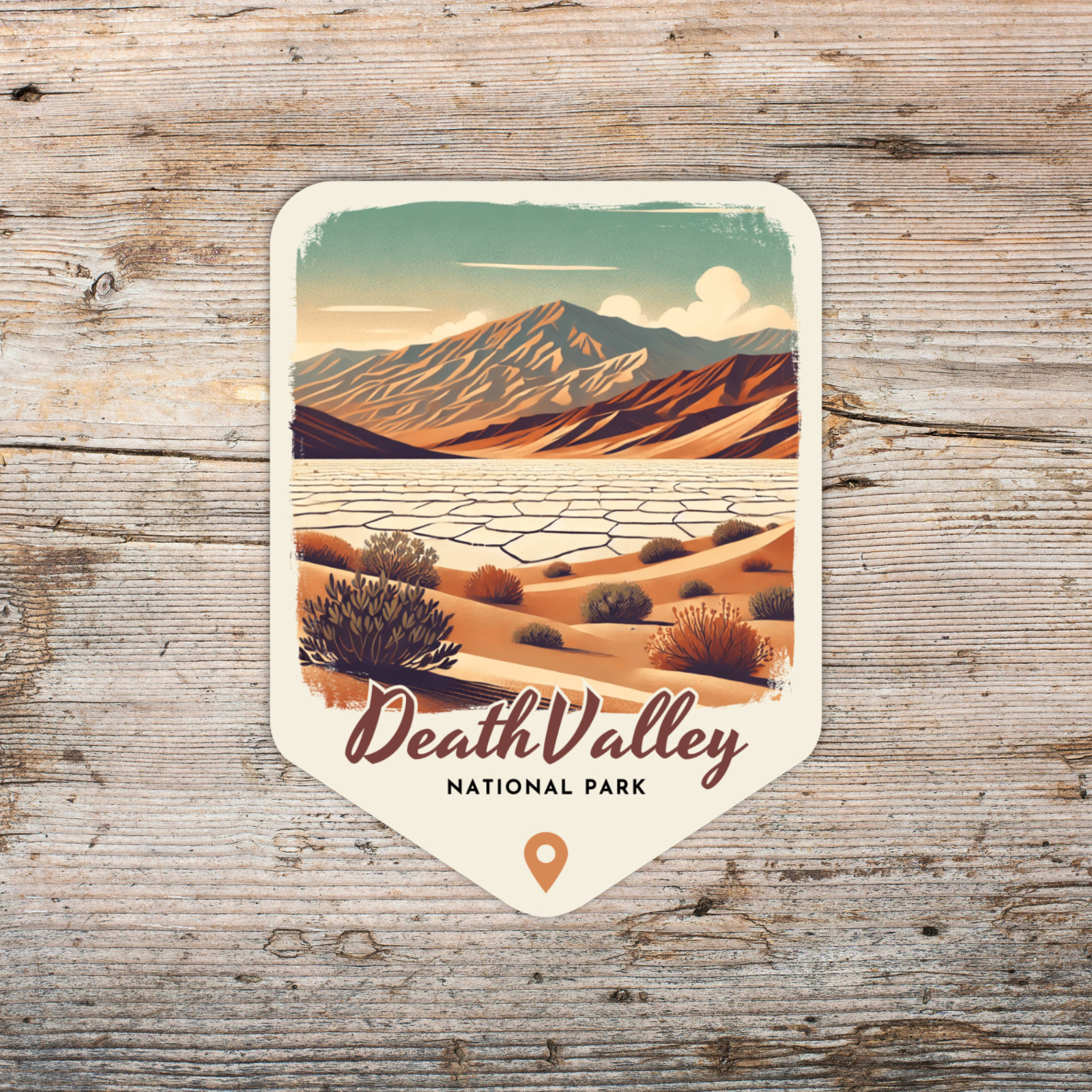 Death Valley National Park California Sticker Retro Style Waterproof Vinyl Decal
