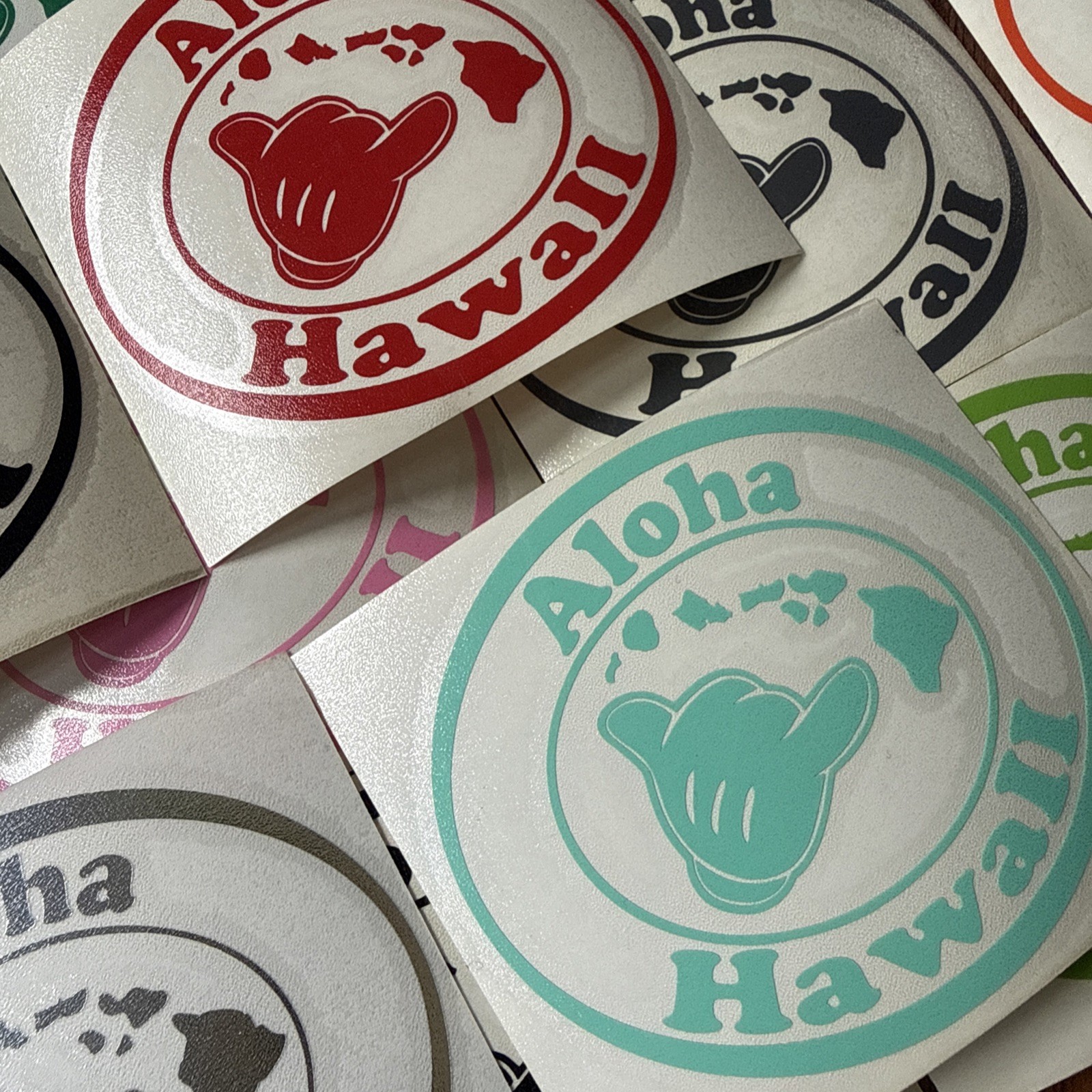 Aloha Hawaii Sticker Decal HI Islands New 3.75” Inch 16 Different Colors Chose