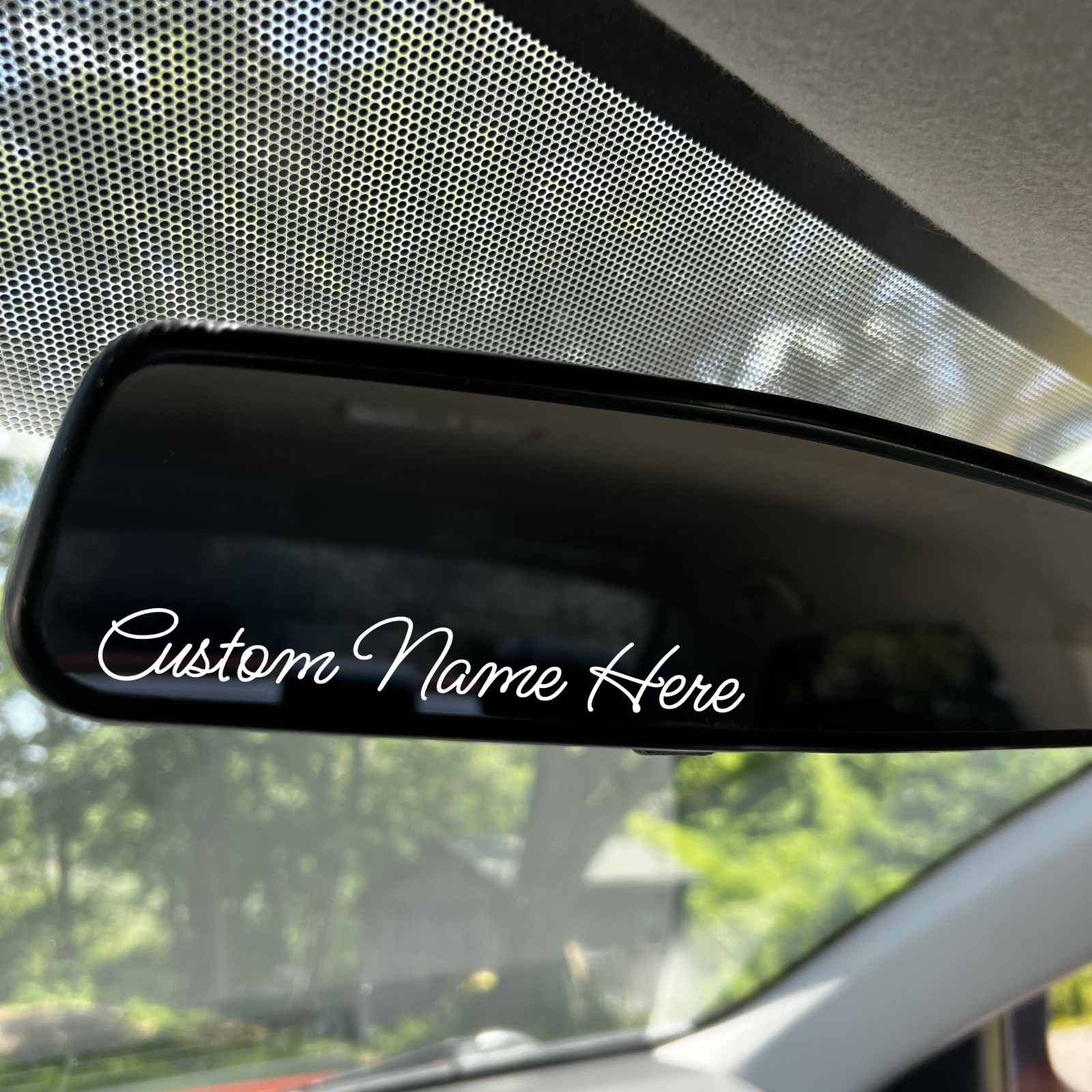 Custom Name Decal for Rear view Mirror – Rearview Mirror Decal Sticker