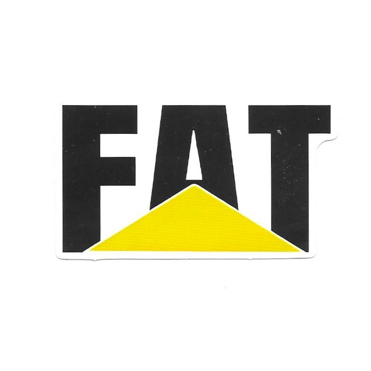 Fat Construction Logo Vinyl Sticker Novelty Heavy Machinery Parody Laptop Art