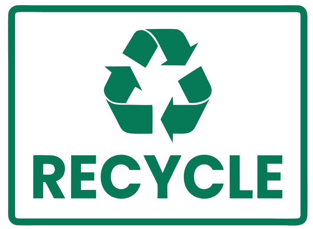 Recycle Safety Sign Sticker Decal Label D7364