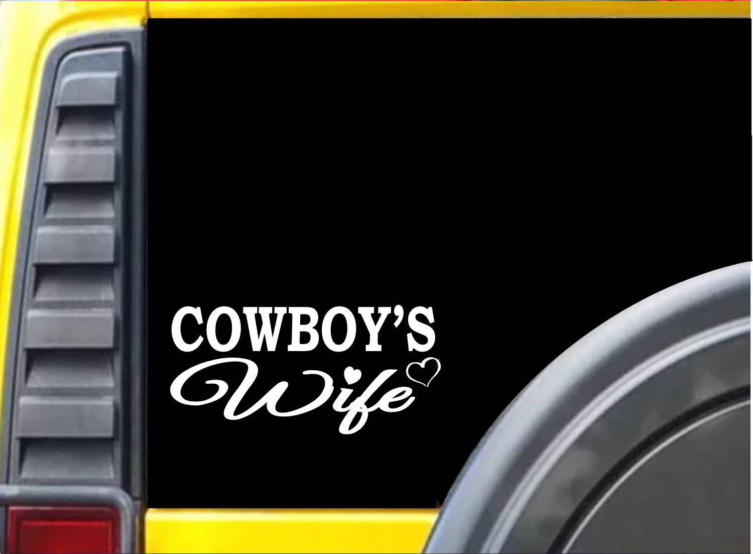 Cowboy’s Wife K368 8 inch Sticker texas cattle cow decal