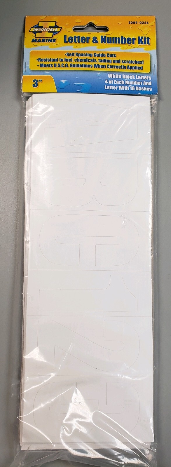 Boat Registration Numbers & Letters 3″ WHITE Boat & Jet ski PWC Stickers