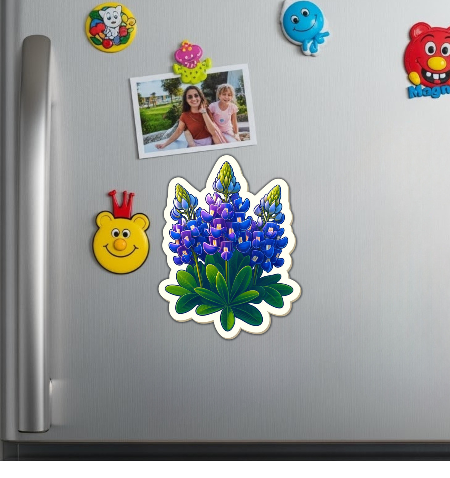 Texas Bluebonnets Fridge Magnet or Laptop Sticker