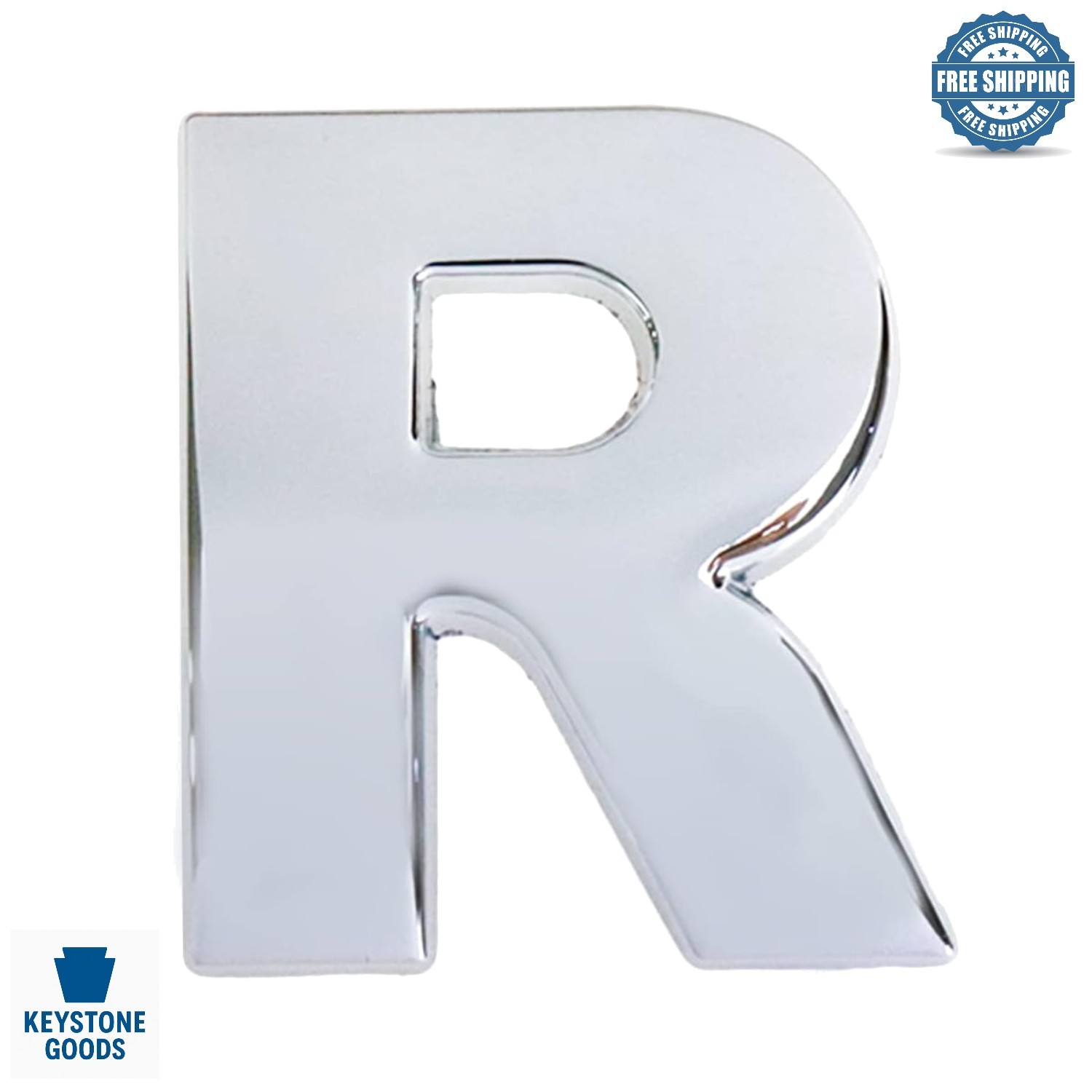 Chrome 3D O Car Emblem Badge – Zinc Alloy, Universal Fit