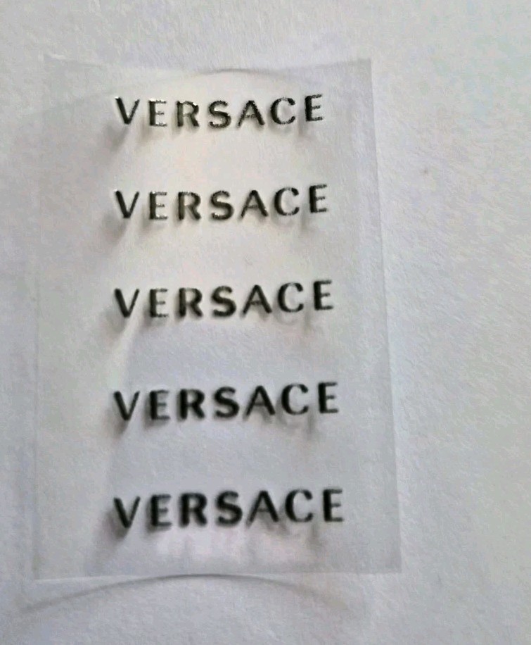 5 Pc. V Logo For Glasses High Quality UV DTF Raised Decal